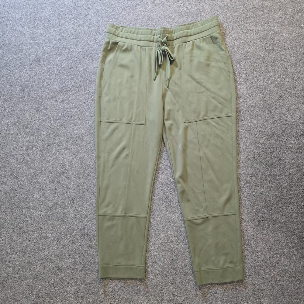 Cabi Pants Womens Size Large Green Tapered Ponte High Rise Pocket Capsule Casual